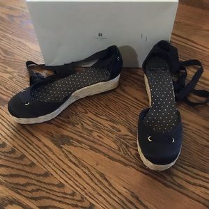 Kate Spade !brown satin espadrilles size 8